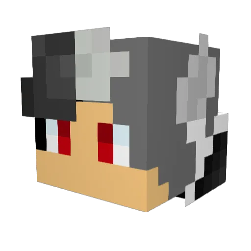 Geilebrille Minecraft avatar head, 3D render
