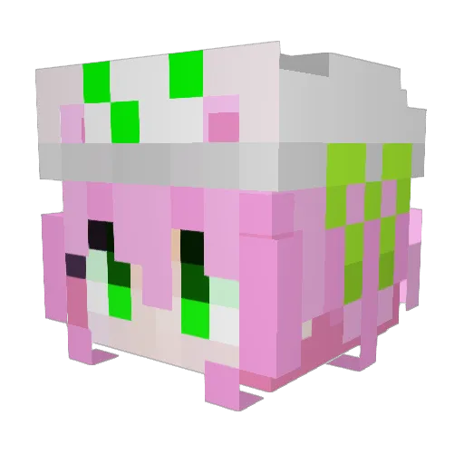 GeiliaoX Minecraft avatar head, 3D render