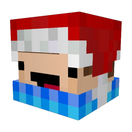 GeiloPeilo99 Minecraft avatar head, 3D render