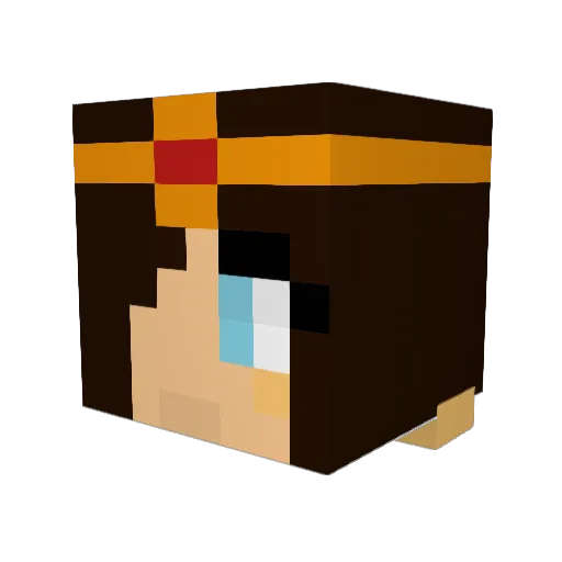 Geist_Dame Minecraft avatar head, 3D render