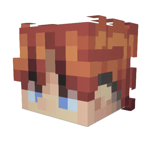 Geisteagle Minecraft avatar head, 3D render