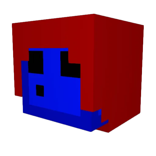 Geisterzahn Minecraft avatar head, 3D render