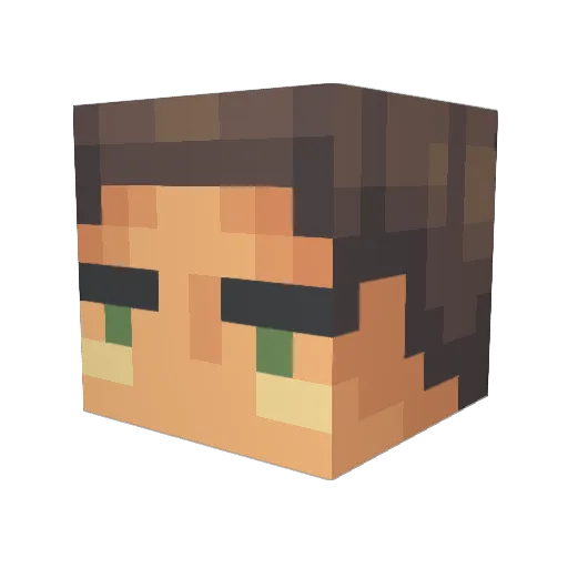 Geistys Minecraft avatar head, 3D render