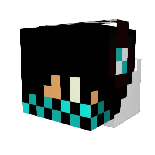Gejll Minecraft avatar head, 3D render