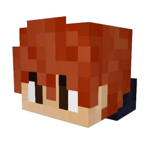 GekAliix Minecraft avatar head, 3D render