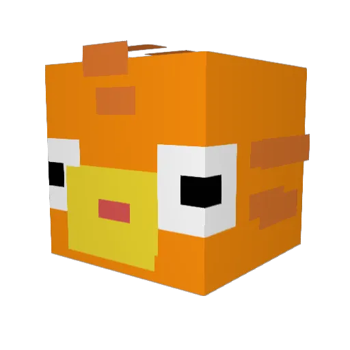 GekSkaap Minecraft avatar head, 3D render