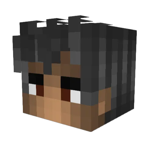 GekaDOl Minecraft avatar head, 3D render