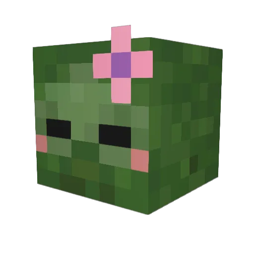 Gekenn Minecraft avatar head, 3D render