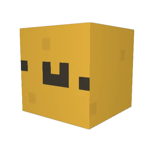 Gekitzelt Minecraft avatar head, 3D render