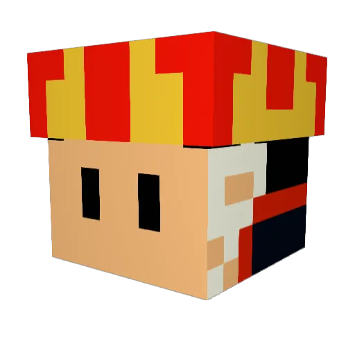 Gekka41 Minecraft avatar head, 3D render
