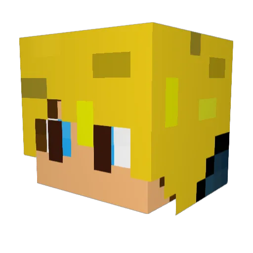 GekkeChris_010 Minecraft avatar head, 3D render