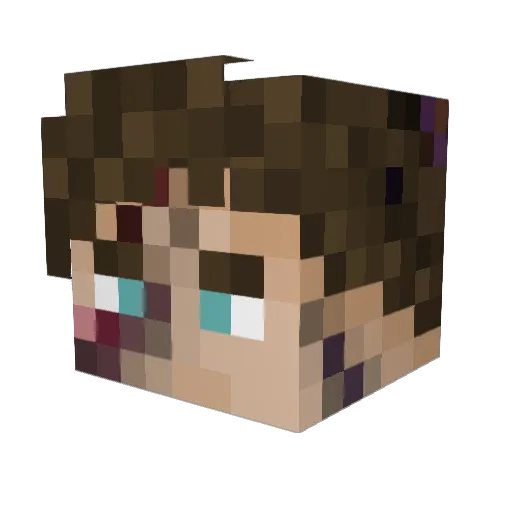 GekkeGlenn Minecraft avatar head, 3D render