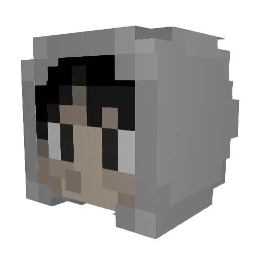 GekkeNacho Minecraft avatar head, 3D render