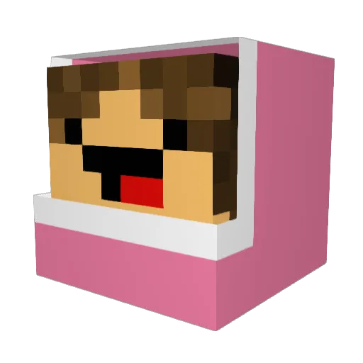 GekkePerp Minecraft avatar head, 3D render