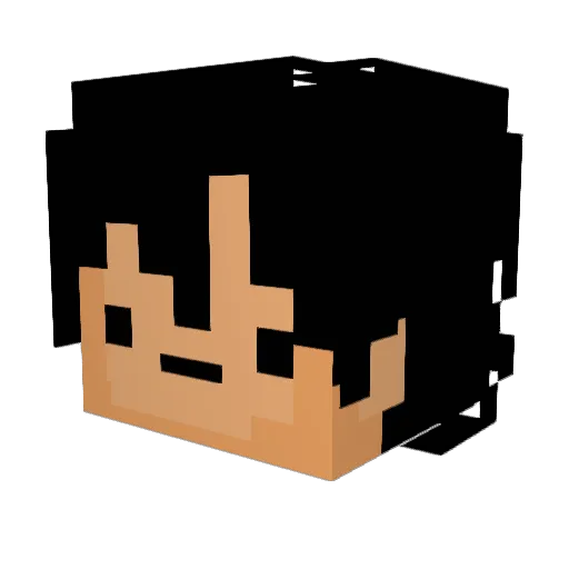 GekkeRups Minecraft avatar head, 3D render