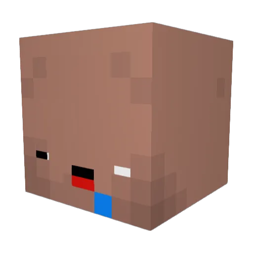 Gekkepan Minecraft avatar head, 3D render