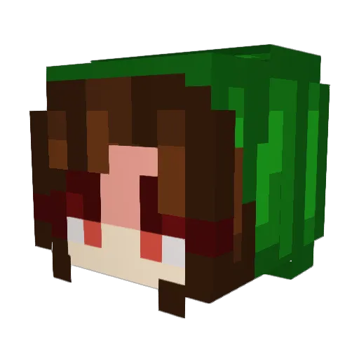 Gekko47k Minecraft avatar head, 3D render
