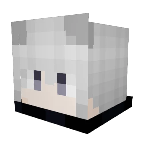 Gekkoshi Minecraft avatar head, 3D render
