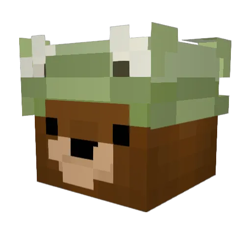 Gekront Minecraft avatar head, 3D render