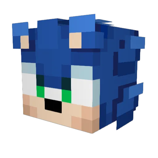 Gekxu Minecraft avatar head, 3D render