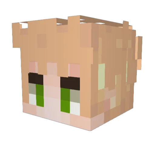 GelFX Minecraft avatar head, 3D render