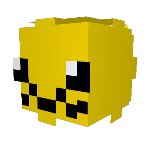 GelaGameing Minecraft avatar head, 3D render
