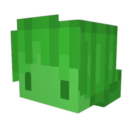 Gelatina Minecraft avatar head, 3D render