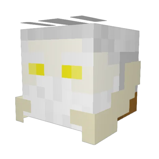 Gelbglut Minecraft avatar head, 3D render
