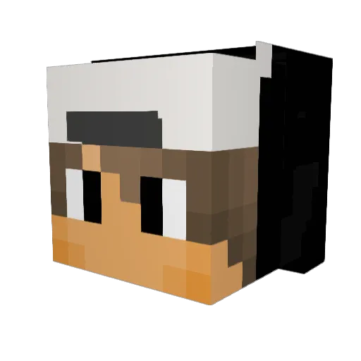 GeldBargeld Minecraft avatar head, 3D render