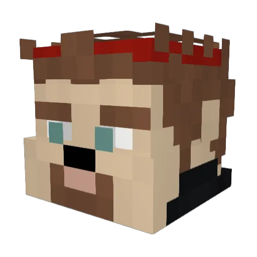 GeldGalaxie9476 Minecraft avatar head, 3D render