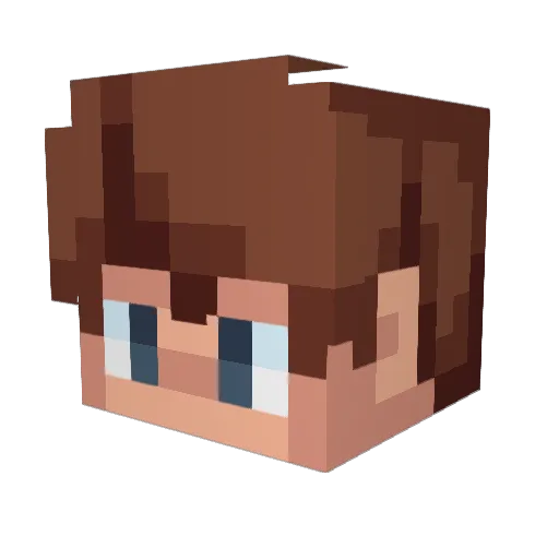 Geld_ Minecraft avatar head, 3D render