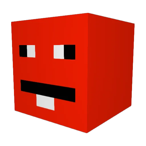 Geldanamycinevan Minecraft avatar head, 3D render