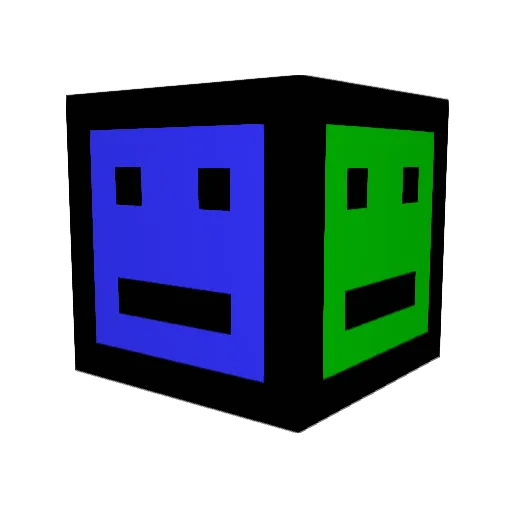 Gelena Minecraft avatar head, 3D render