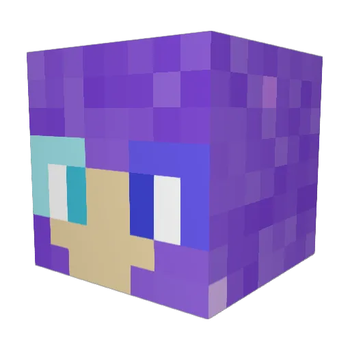 GeliPapi Minecraft avatar head, 3D render