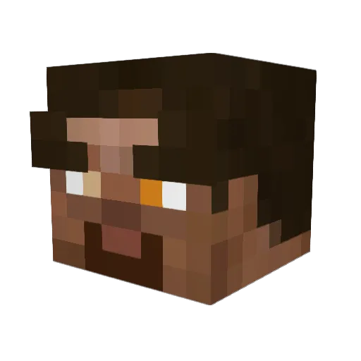 Geliejas Minecraft avatar head, 3D render
