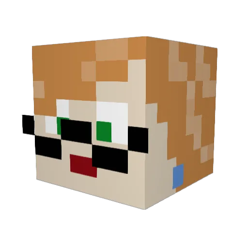 Gelinthia Minecraft avatar head, 3D render