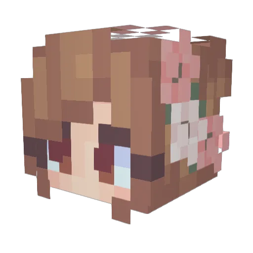 Gelliny Minecraft avatar head, 3D render