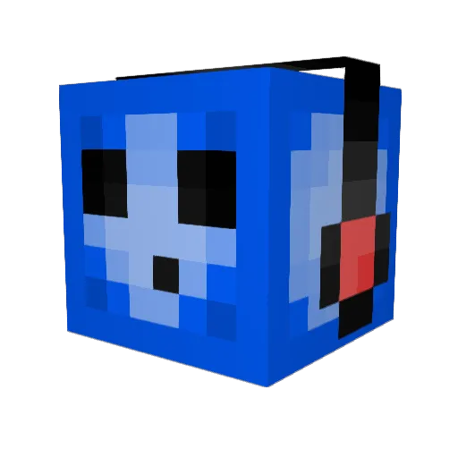 GelloQc Minecraft avatar head, 3D render