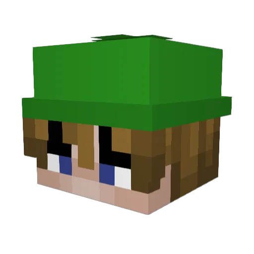 Gelmy Minecraft avatar head, 3D render