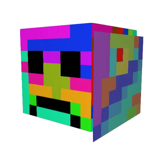 Gelp_Gamer Minecraft avatar head, 3D render