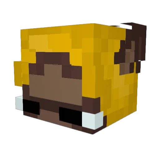 Gelsa Minecraft avatar head, 3D render