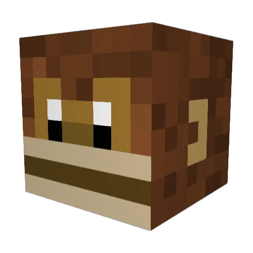 Gelsomommy Minecraft avatar head, 3D render