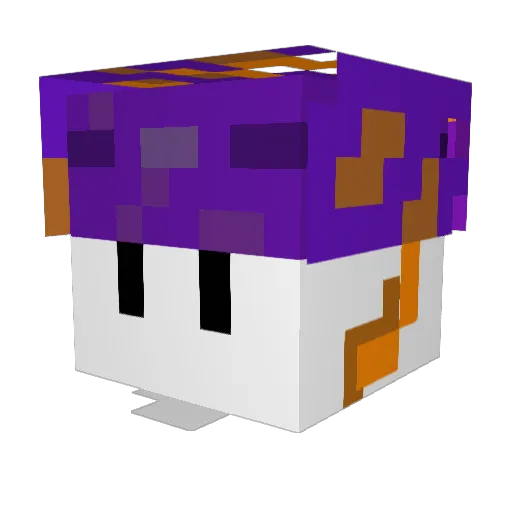 Gelugas Minecraft avatar head, 3D render