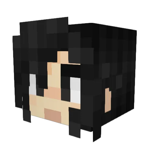 Gem1n1 Minecraft avatar head, 3D render