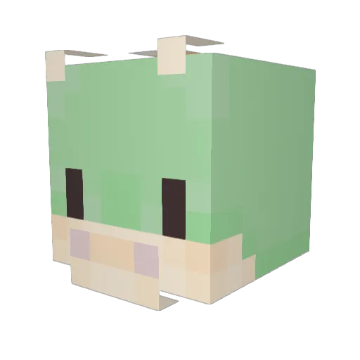 GemB26 Minecraft avatar head, 3D render