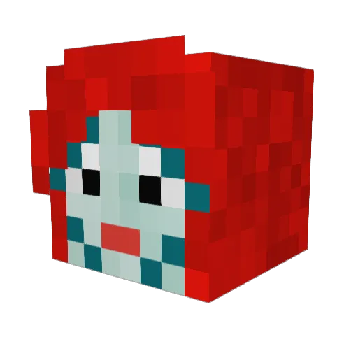 GemB Minecraft avatar head, 3D render