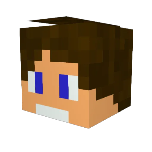 GemGhost Minecraft avatar head, 3D render
