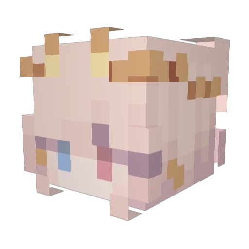 GemMelody Minecraft avatar head, 3D render