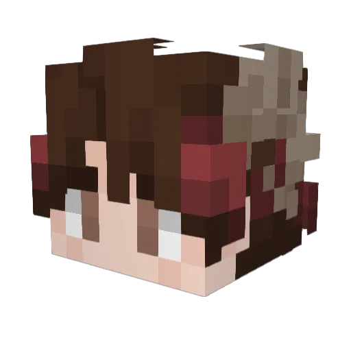 GemOfAnEv Minecraft avatar head, 3D render