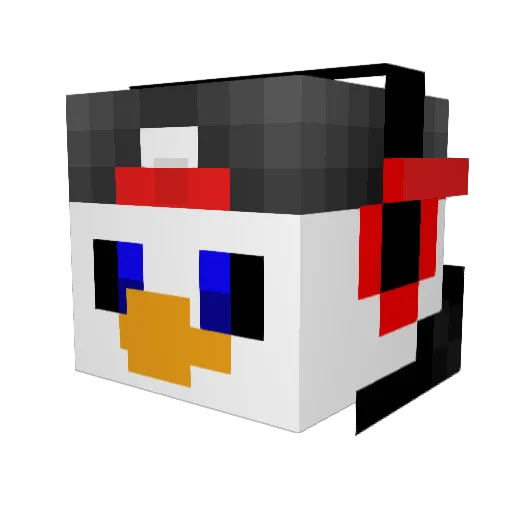 Gemarcx Minecraft avatar head, 3D render